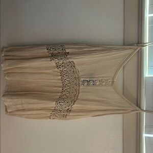Angie Cream Lace Detail Tank Top